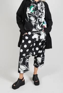 Drop-Crotch Polka Dot in Original Black