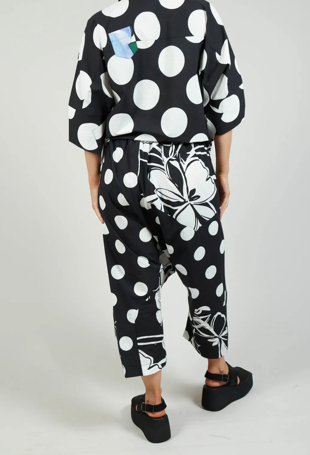 Drop-Crotch Polka Dot in Original Black