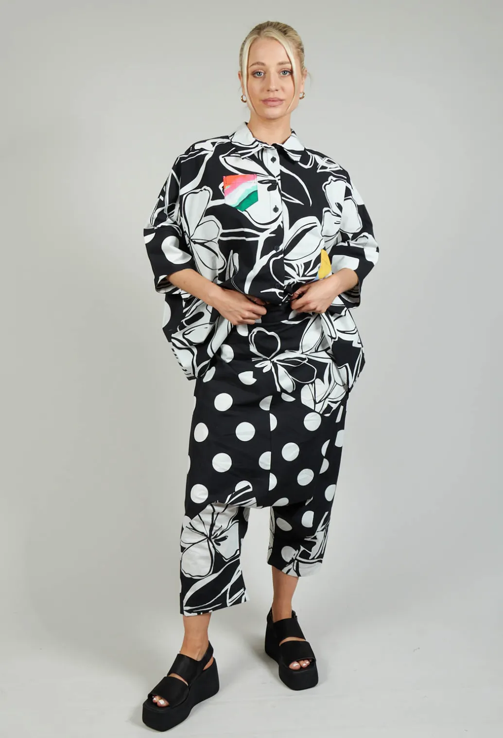 Drop-Crotch Polka Dot in Original Black
