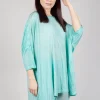 Drop-Shoulder Flow Blouse in Tulip 50% Cloud