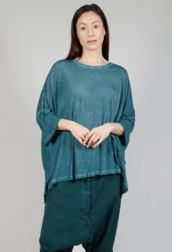 Drop-Shoulder Flow Blouse in Tulip Cloud