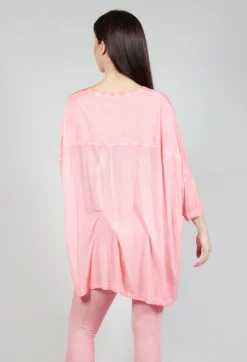 Drop-Shoulder Flow Blouse in Rose 50% Cloud