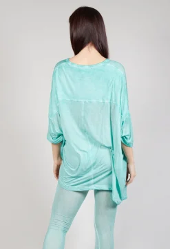 Drop-Shoulder Flow Blouse in Tulip 50% Cloud