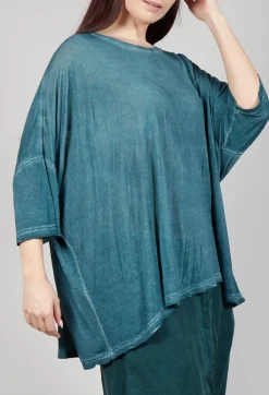 Drop-Shoulder Flow Blouse in Tulip Cloud