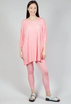 Drop-Shoulder Flow Blouse in Rose 50% Cloud