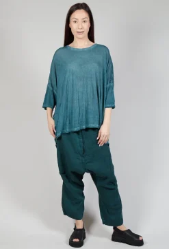Drop-Shoulder Flow Blouse in Tulip Cloud