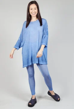 Drop-Shoulder Flow Blouse in Enzian 50% Cloud