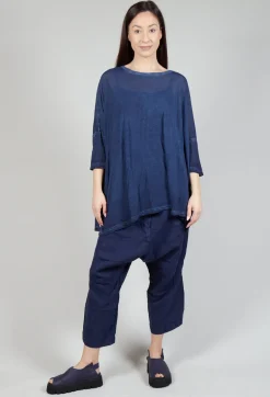 Drop-Shoulder Flow Blouse in Enzian Cloud