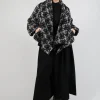 Dual Fabric Jacket in Black