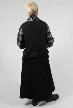 Dual Fabric Jacket in Black