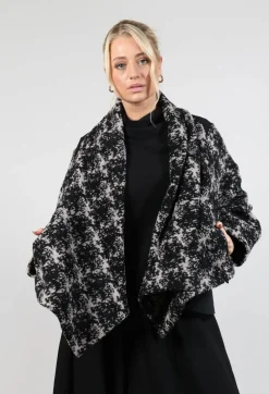 Dual Fabric Jacket in Black