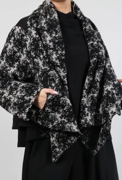 Dual Fabric Jacket in Black