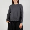 Dual Fabric Jumper in Antracite and Nero
