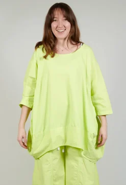 Dual Fabric Relaxed Fit T Shirt in Sun