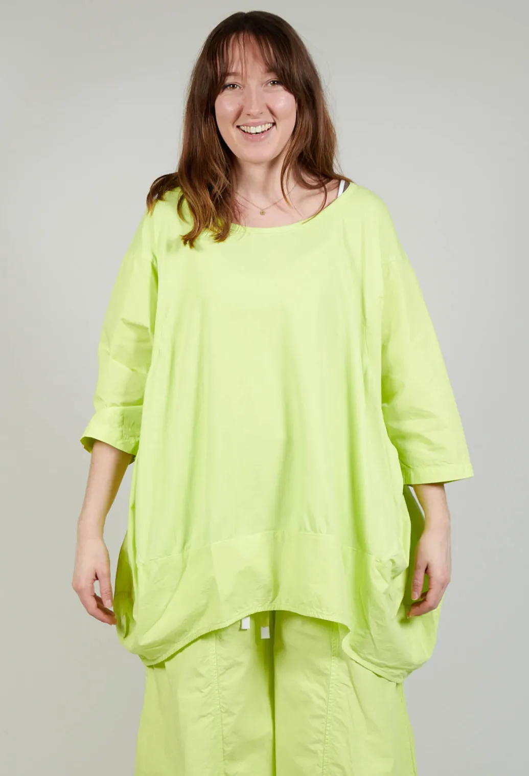 Dual Fabric Relaxed Fit T Shirt in Sun