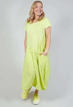 Dual Fabric T Shirt Dress in Sun Print