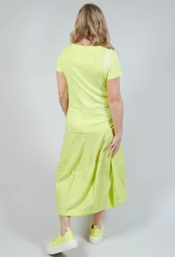 Dual Fabric T Shirt Dress in Sun Print