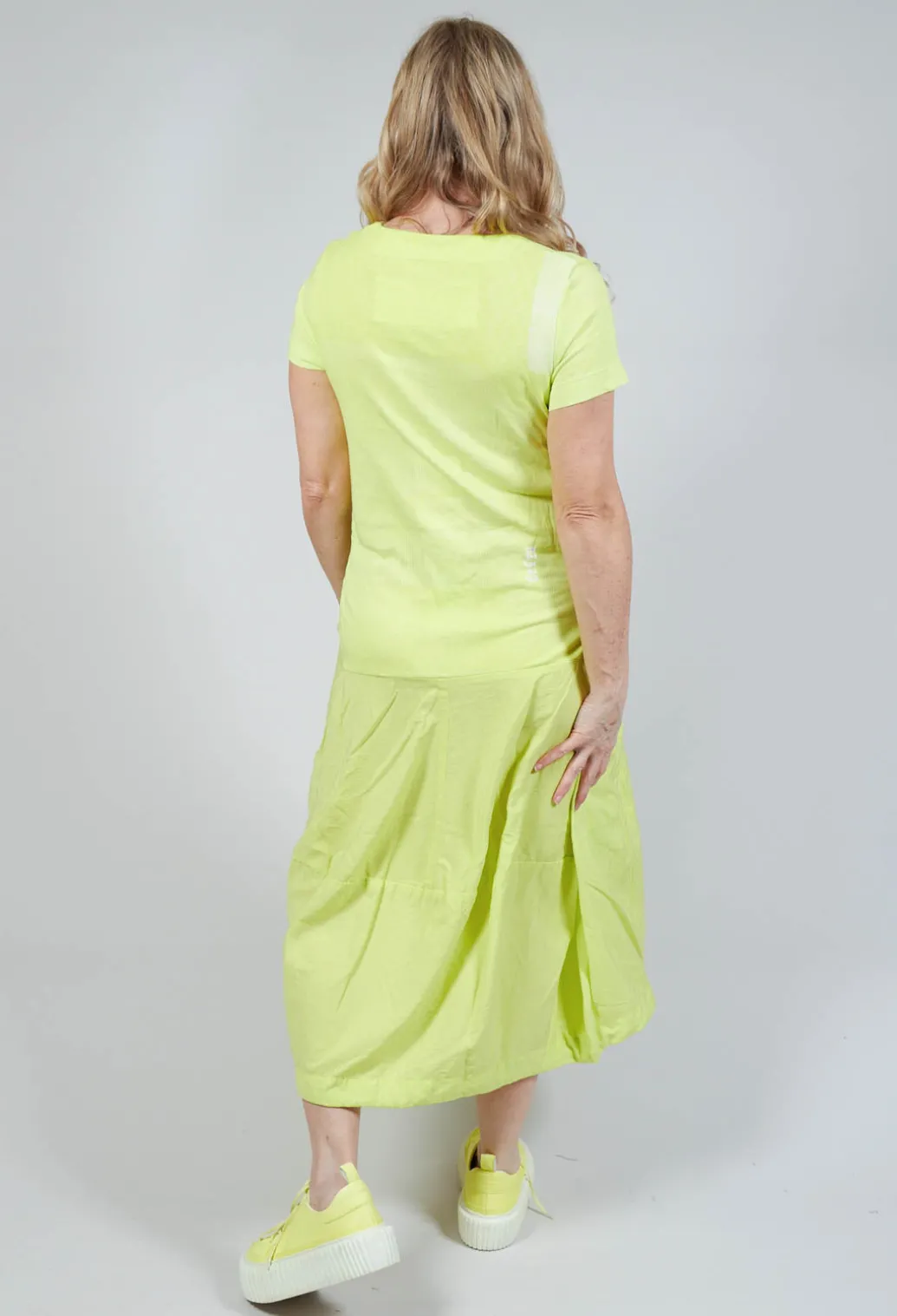 Dual Fabric T Shirt Dress in Sun Print