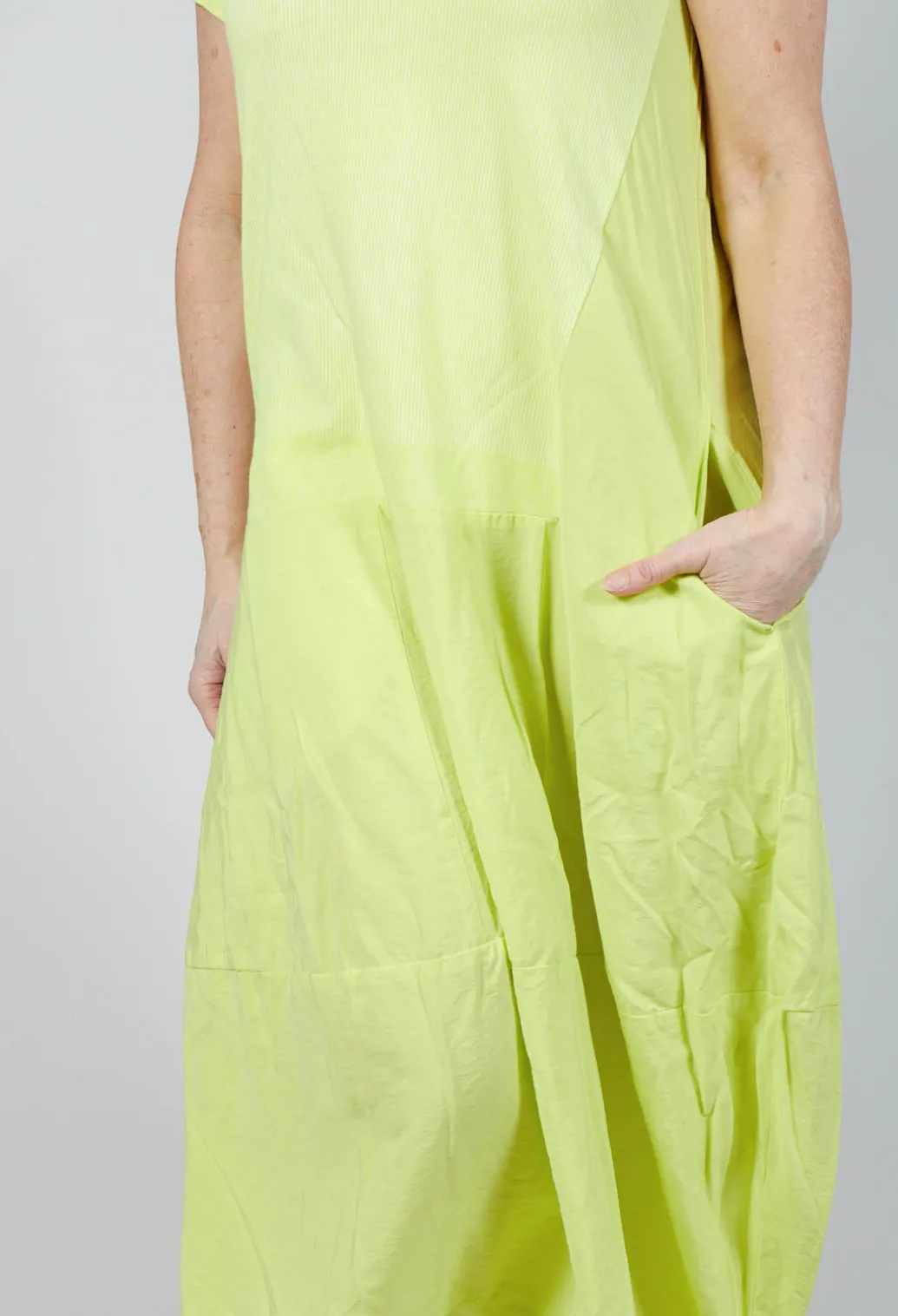 Dual Fabric T Shirt Dress in Sun Print