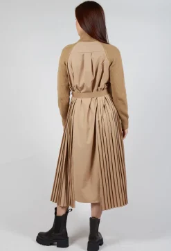 Dual Jumper Shirt Dress in Camel