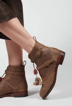 Dual Strap Boot in Brown