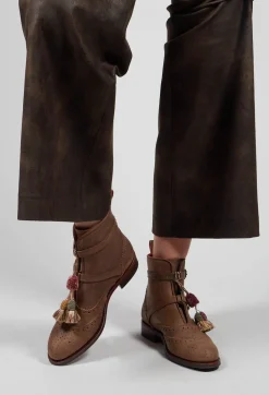 Dual Strap Boot in Brown