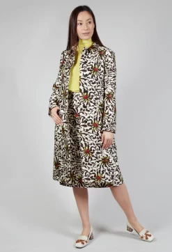 Duchesse Dust Coat in Botanic Zebra Print