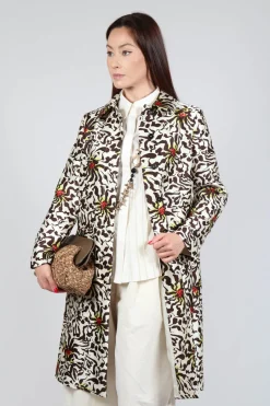 Duchesse Dust Coat in Botanic Zebra Print