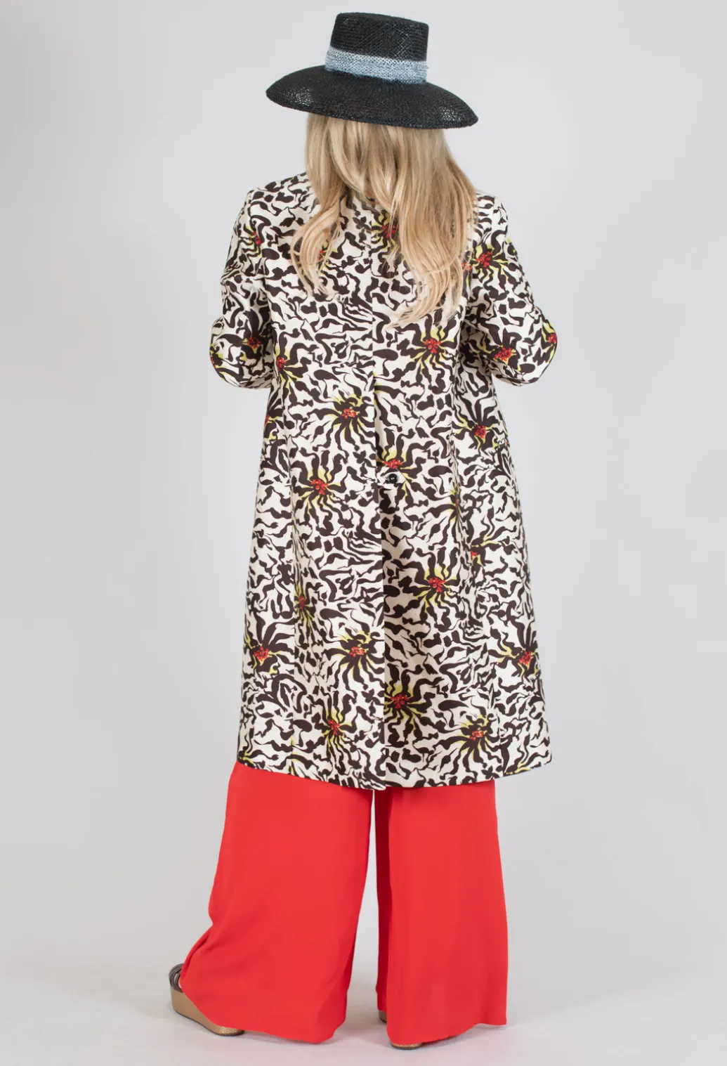 Duchesse Dust Coat in Botanic Zebra Print
