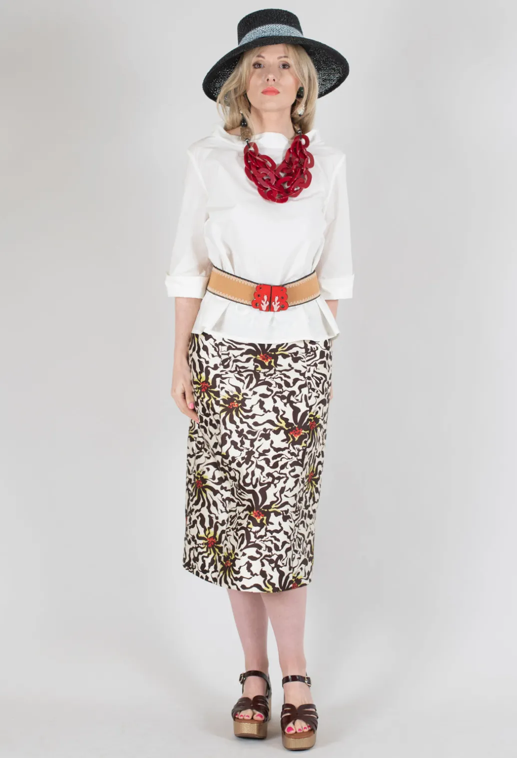 Duchesse Skirt in Botanic Zebra Print