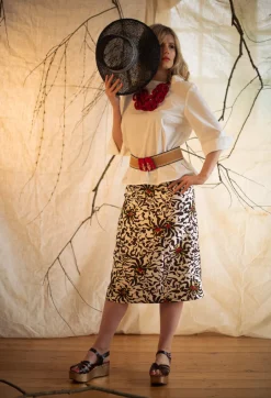 Duchesse Skirt in Botanic Zebra Print