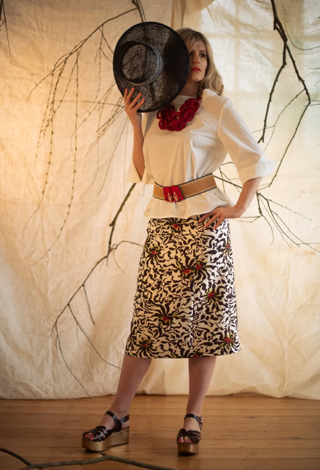 Duchesse Skirt in Botanic Zebra Print