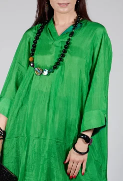 Dunia Dress in Dark Green