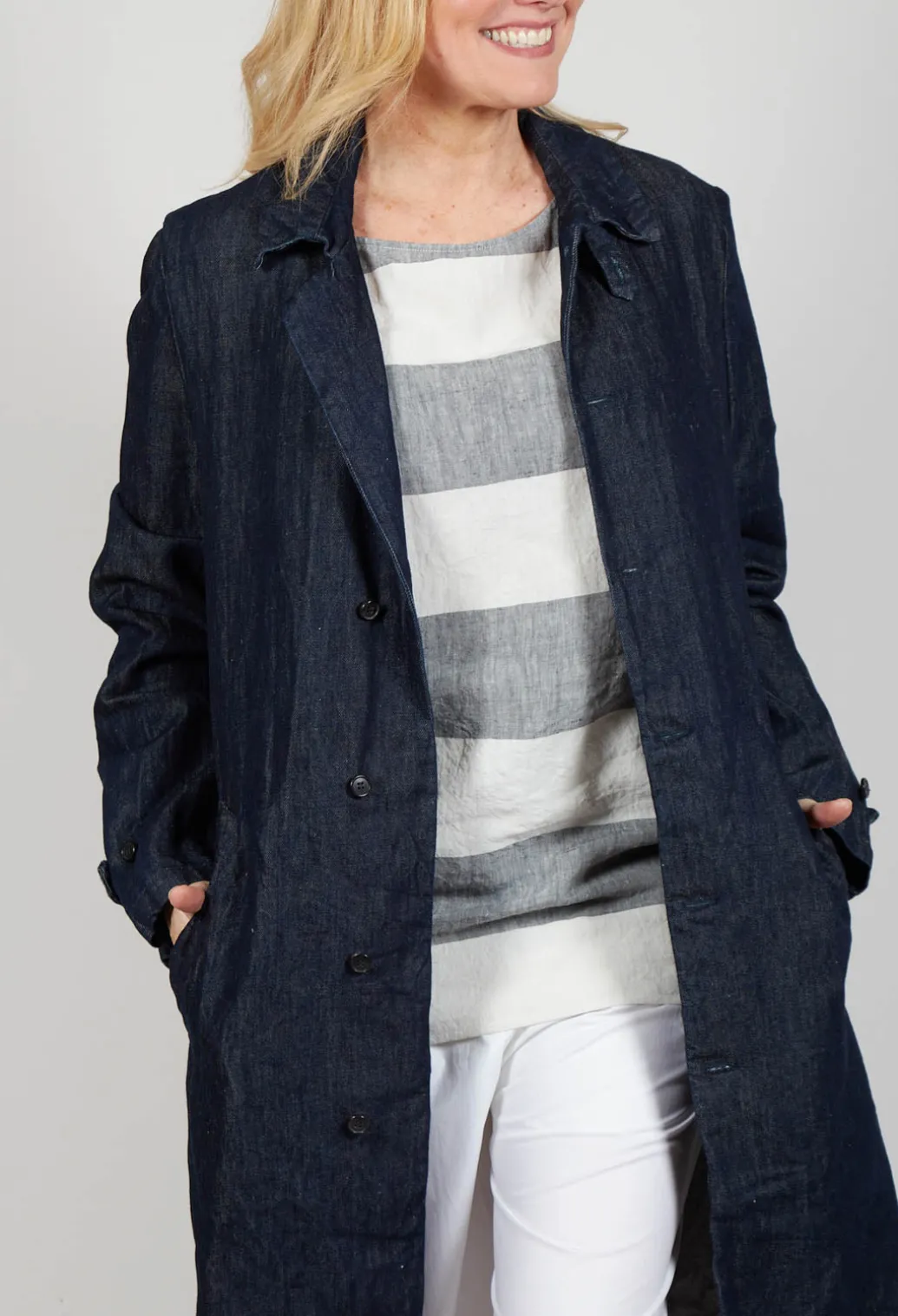 Duster Coat in Indigo