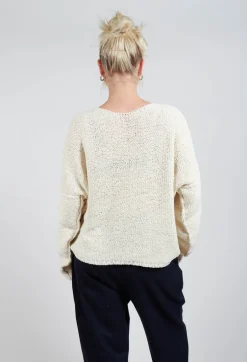 Edad Knitted Jumper in Grandpa Ecru