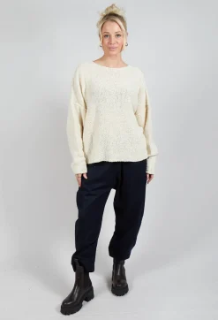 Edad Knitted Jumper in Grandpa Ecru