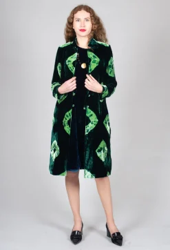 Edda Coat in Tiedye Green