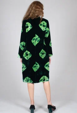 Edda Coat in Tiedye Green