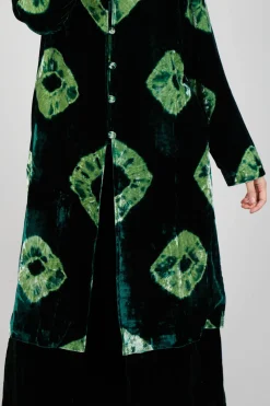 Edda Coat in Tiedye Green