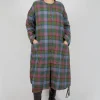 Elara Coat in Green Multicolour