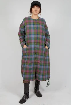 Elara Coat in Green Multicolour