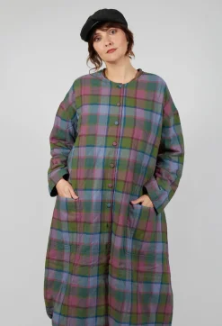 Elara Coat in Green Multicolour