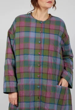 Elara Coat in Green Multicolour