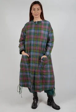 Elara Coat in Green Multicolour