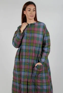 Elara Coat in Green Multicolour