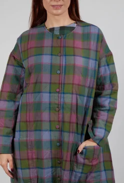Elara Coat in Green Multicolour