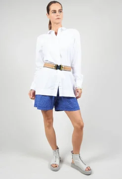 Elasticated Belt with Contrast Detail and Clasp Buckle