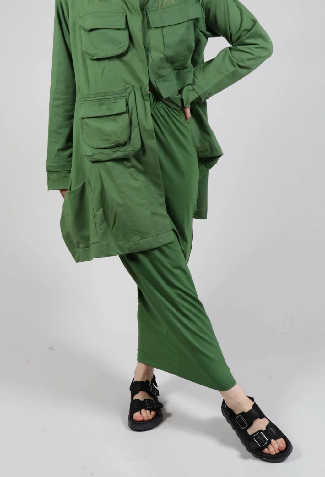 Elasticated Jersey Skirt in Green