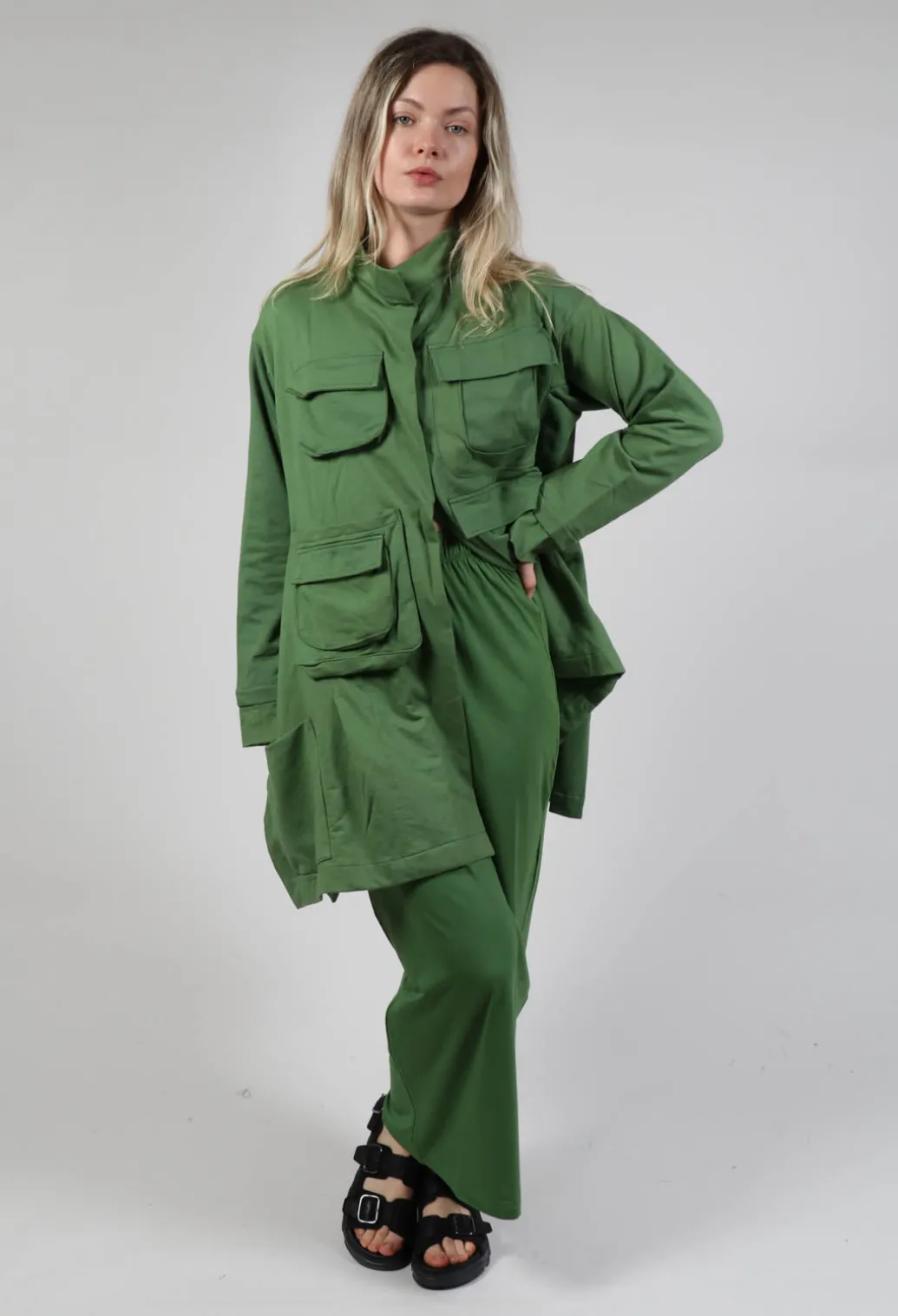 Elasticated Jersey Skirt in Green