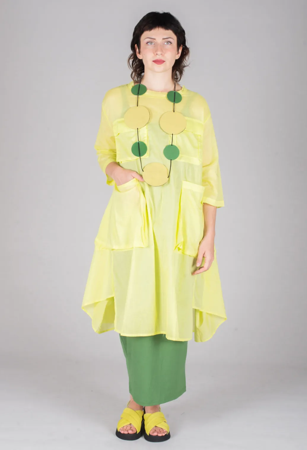 Elasticated Jersey Skirt in Green